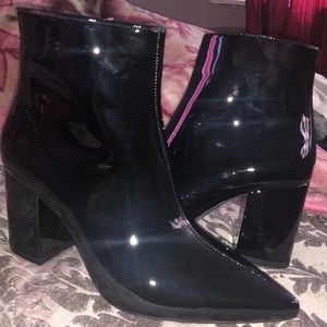 Patent Leather Ankle Boots